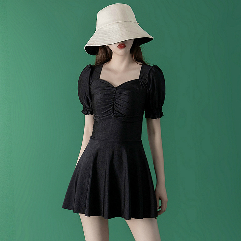 2025 New Swimsuit Women's One-Piece Belly-Covering Slimming Look Korean Ins Fairy Style Conservative Skirt Style Hot Spring Slim Fit