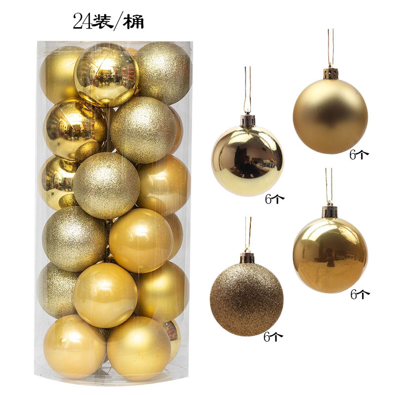 Picture of Christmas decorative ball electroplating plastic ball 3468CM barrel Christmas ball shopping mall ceiling Christmas tree pendant hanging ball