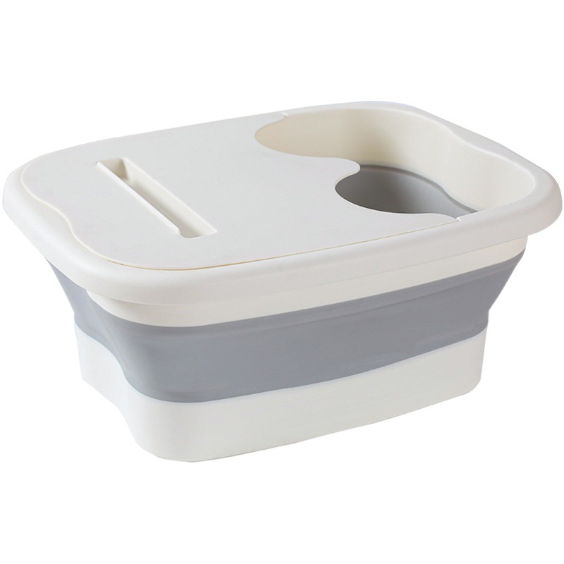 Folding Massage Foot Bucket Household Foot Bucket Plastic Health Preservation with Lid Thermal Insulation Massage Foot Bucket Adult Foot Bucket