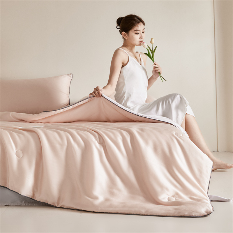 New Modal Tencel Summer Quilt Air Conditioning Quilt Light Luxury Style Summer Cooling Quilt Couple Home Dormitory Quilt Manufacturer Wholesale