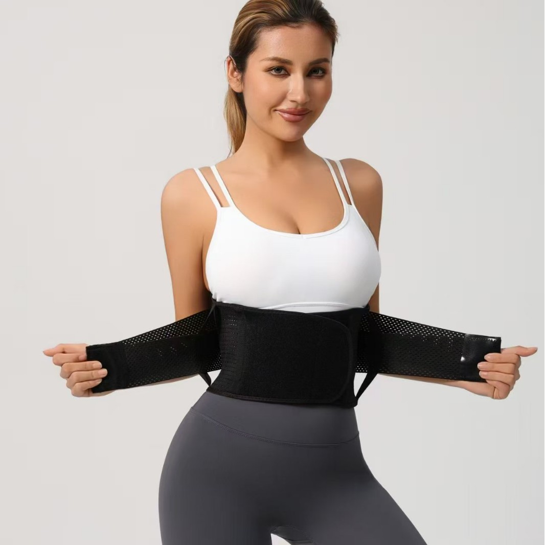 Sports Support Waist Protection Boxing Weightlifting Fitness Waist Compression Strap Mesh Breathable Adjustable Non-slip Belt