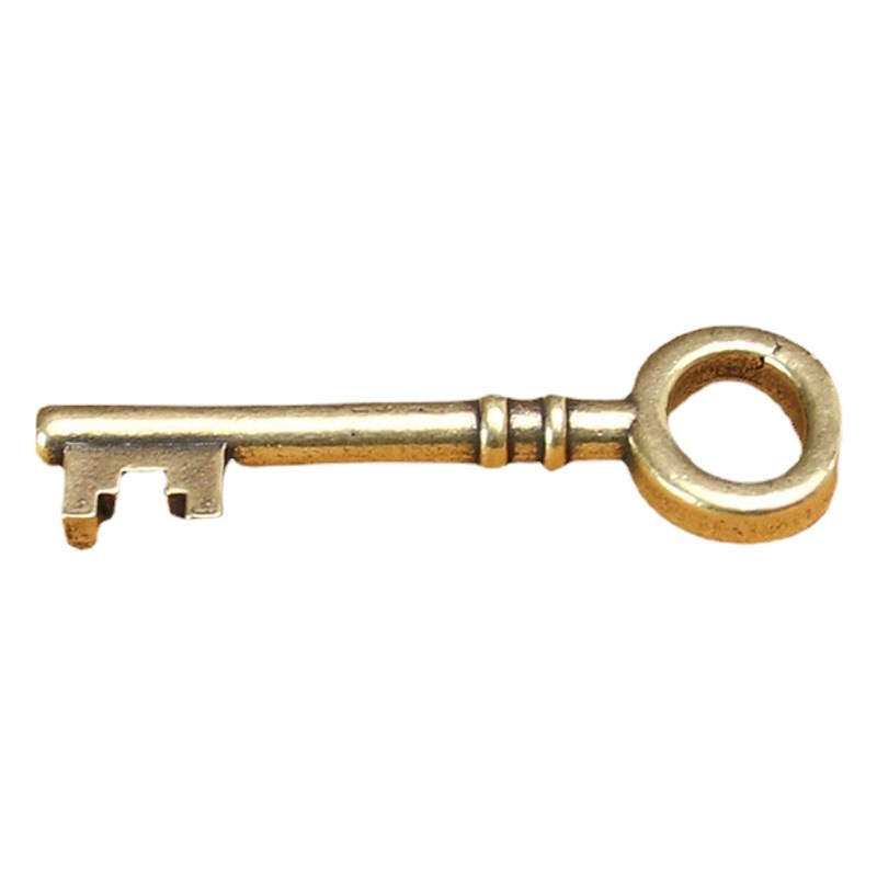 Brass creative antique key small pendant key metal crafts pure copper couple small accessories copper small gift