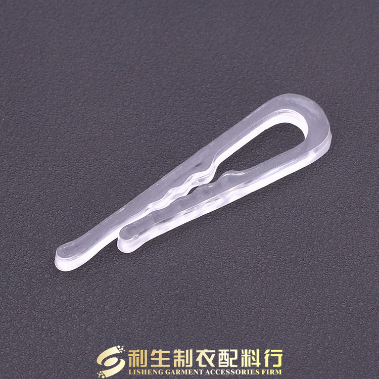 Lisheng spot lengthened transparent plastic clip with teeth plastic collar clip shirt packaging accessories collar Cuff accessories