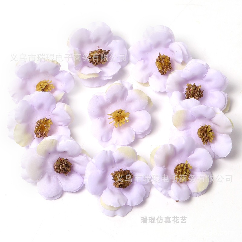 Picture of Purple artificial flower artificial flower silk flower diy handmade wreath headdress hair accessories wedding set