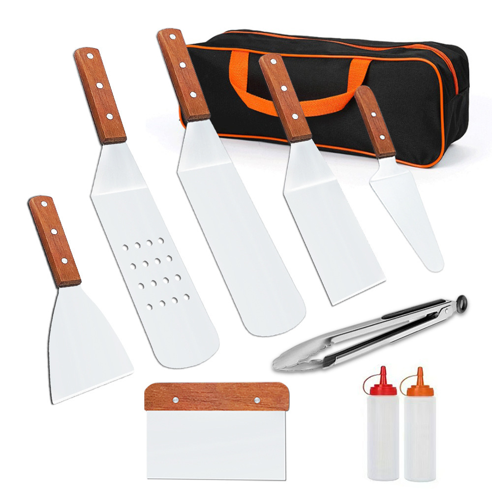 Picture of Amazon BBQ Outdoor Barbecue Tools suit Stainless Steel Shovel Barbecue Cooking Shovel Combination Grill suit Camping