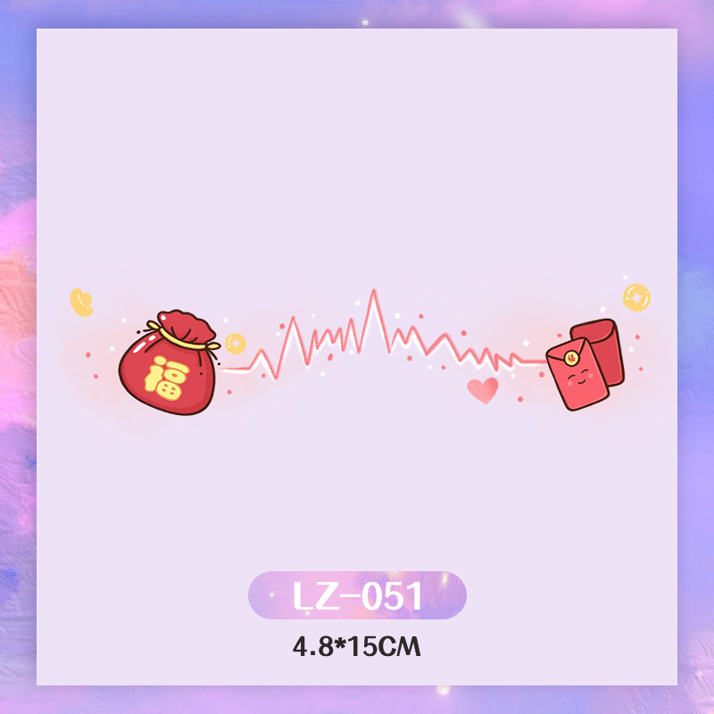 Picture of New Year's Day girl cute face makeup New year new year Creative face stickers love blush cute makeup stickers tattoo stickers