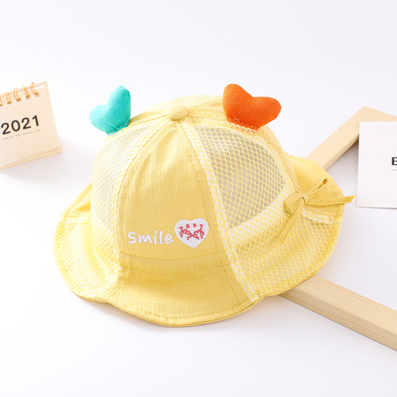 Picture of Baby Fisherman Hat Spring & Fall Thin Adjustable Baby Girl Hat Spring and Summer Princess Cute Boy Sun Hat
