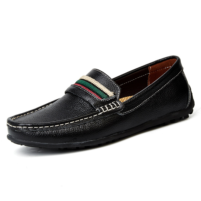 Picture of 2022 Spring and Summer Leather Shoes Men's British Style Soft Bottom Breathable Men's plus size Casual Shoes Fashionable Driving Men's Shoes