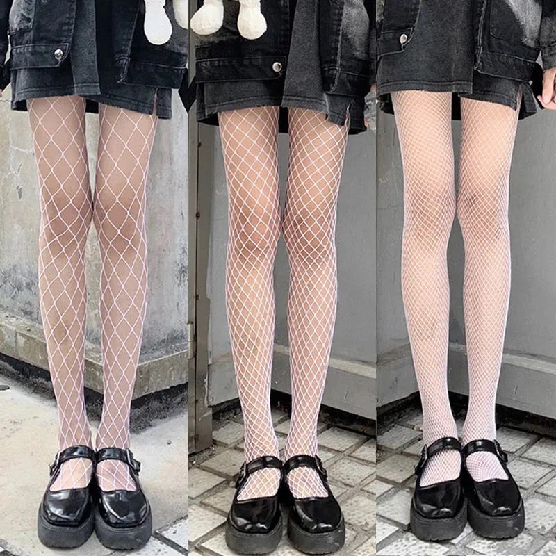 Picture of Fishnet Stockings Black Stockings Cut Out Sexy Ins Trendy European and American Mesh Black Stockings Spring and Summer Popular Pantyhose Manufacturer