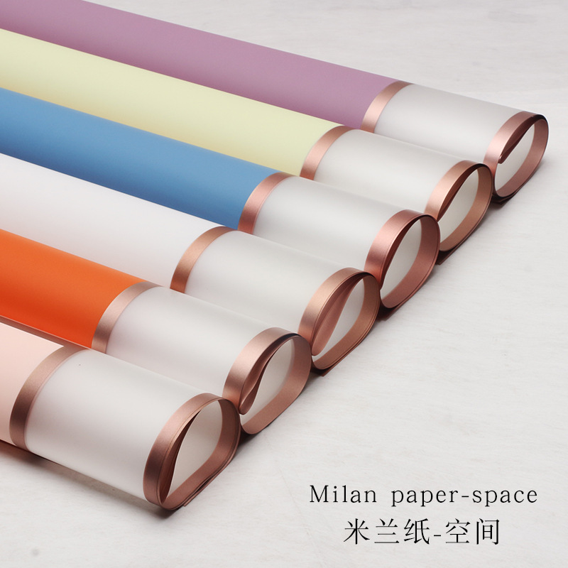 Milan Space Flower Waterproof Fog Paper Bilateral Phnom Penh Jelly Film Flower Wrapping Paper Flower Shop Wrapping Paper