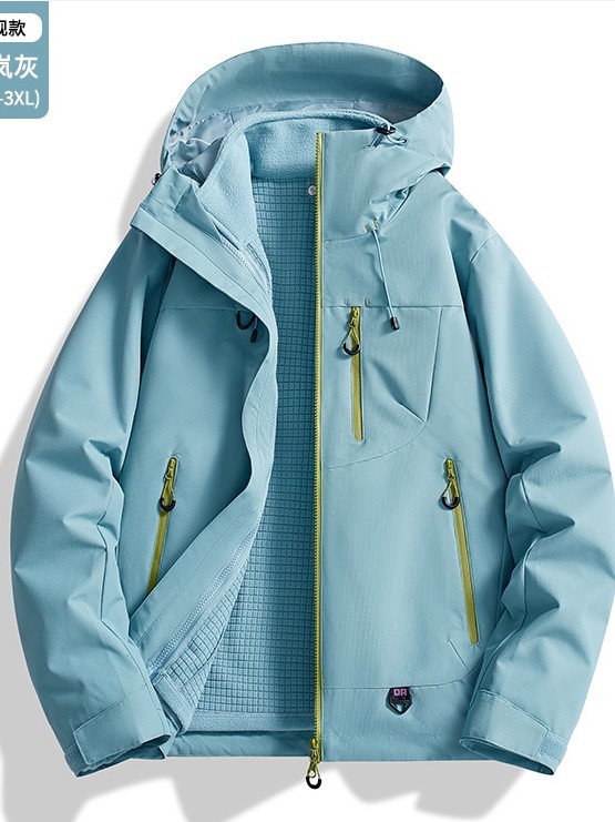 Outdoor Outdoor Jacket Women's 3-in-1 2025 New Spring/Autumn Sports Short Jacket Hiking Jacket Men's Custom Logo