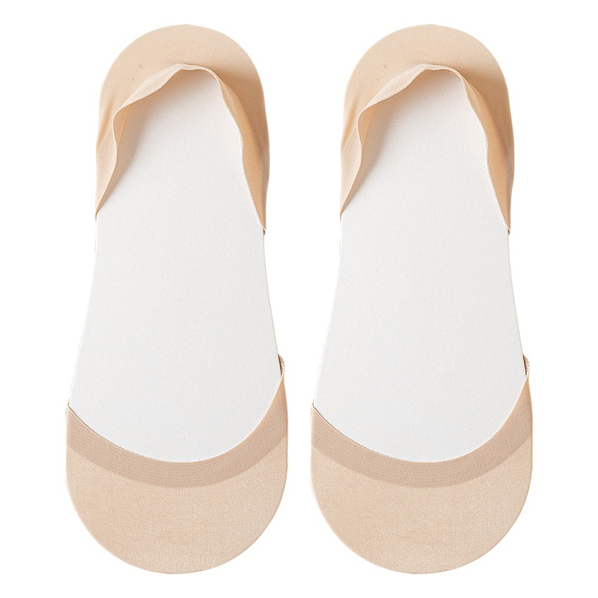 Boat Socks Women's Summer Thin Pure Cotton Bottom Non-slip High Heels Shallow Mouth Ice Silk Invisible Short Socks Low-top Socks