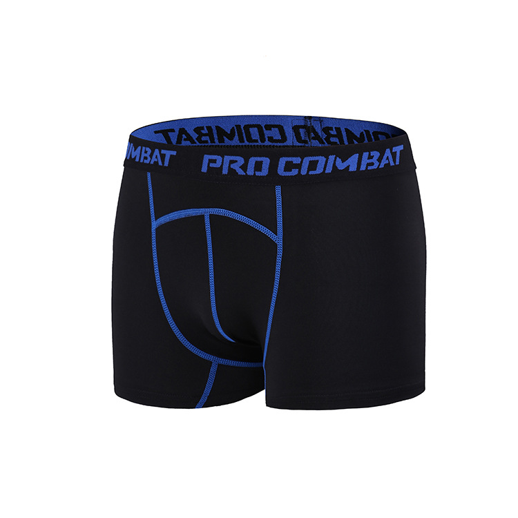 Picture of Cross-border Men's Stretch Breathable Sports Underwear Moisture Absorption Training Running Boxer Briefs Quick-drying Tight Fitness Shorts