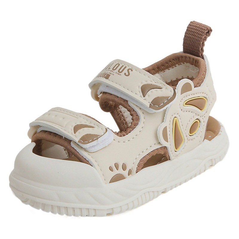 Baby sandals men's summer new 01-3 years old baby toddler shoes soft bottom toe non-slip beach shoes for girls