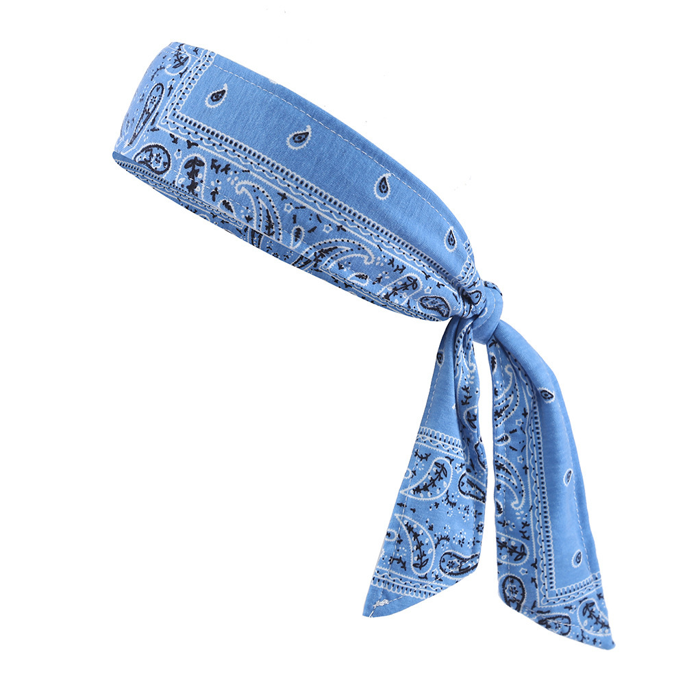 Picture of European and American Cashew Flower Street Sports Headscarf Strap Riding Running Sweat Absorbing Headband Summer Cooling Ice Silk Hair Band