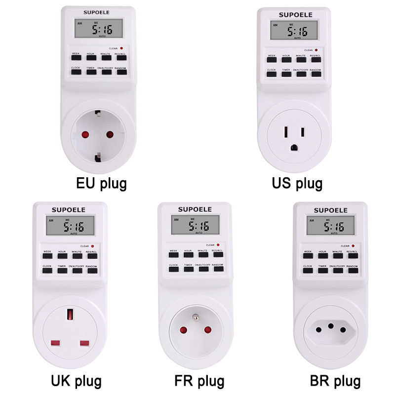 TM03 Electronic Time Control Switch Timer Socket European Standard American Standard British French Australian Brazilian TM03 Timer