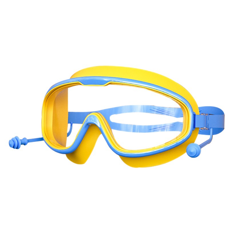 Factory Direct children's swimming goggles girls boys large frame waterproof anti-fog HD transparent student baby swimming glasses