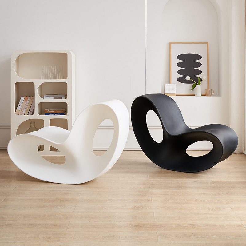 Picture of Living Room Rocking Chair for Home Use in Small Apartments, Leisure Butterfly-Shaped Lazy Chair, Single Modern Recliner with Creative Design