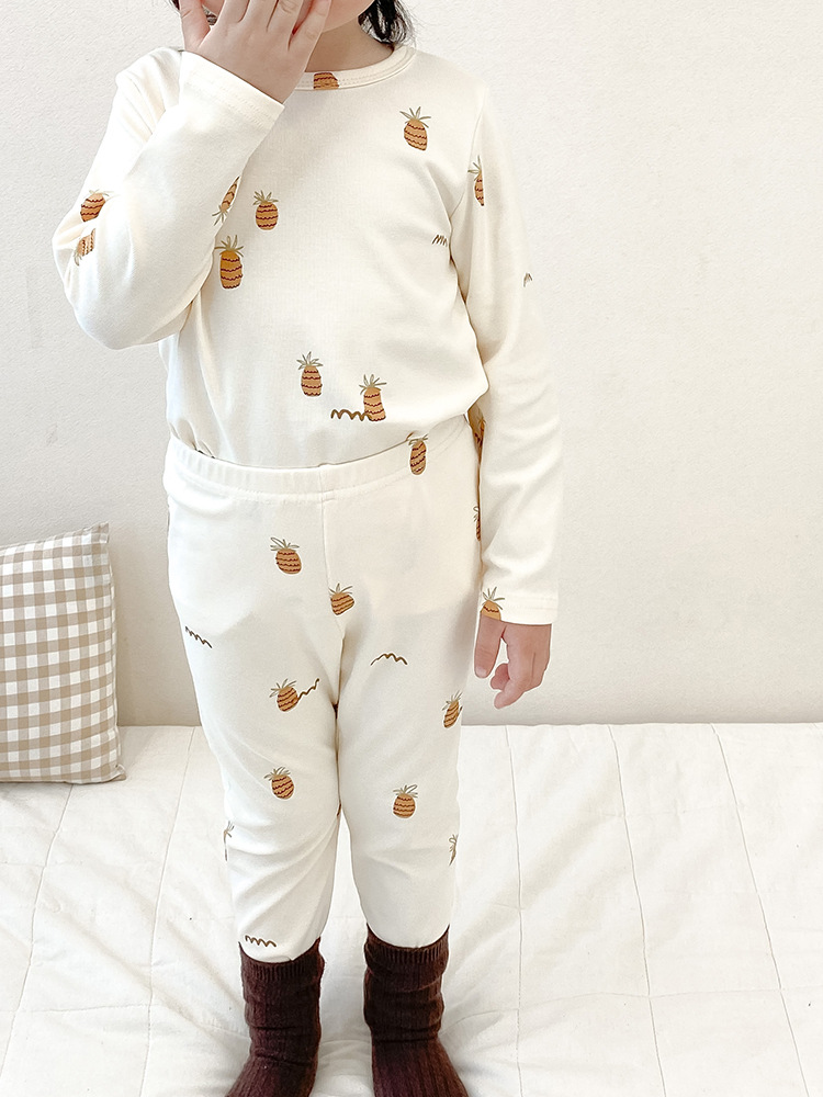 Picture of Spring and Autumn Children's Clothing Danish Children's Home Clothes suit Girls' Pajamas Pure Cotton Children's Autumn Clothes and Pants Men's Treasure Pajamas