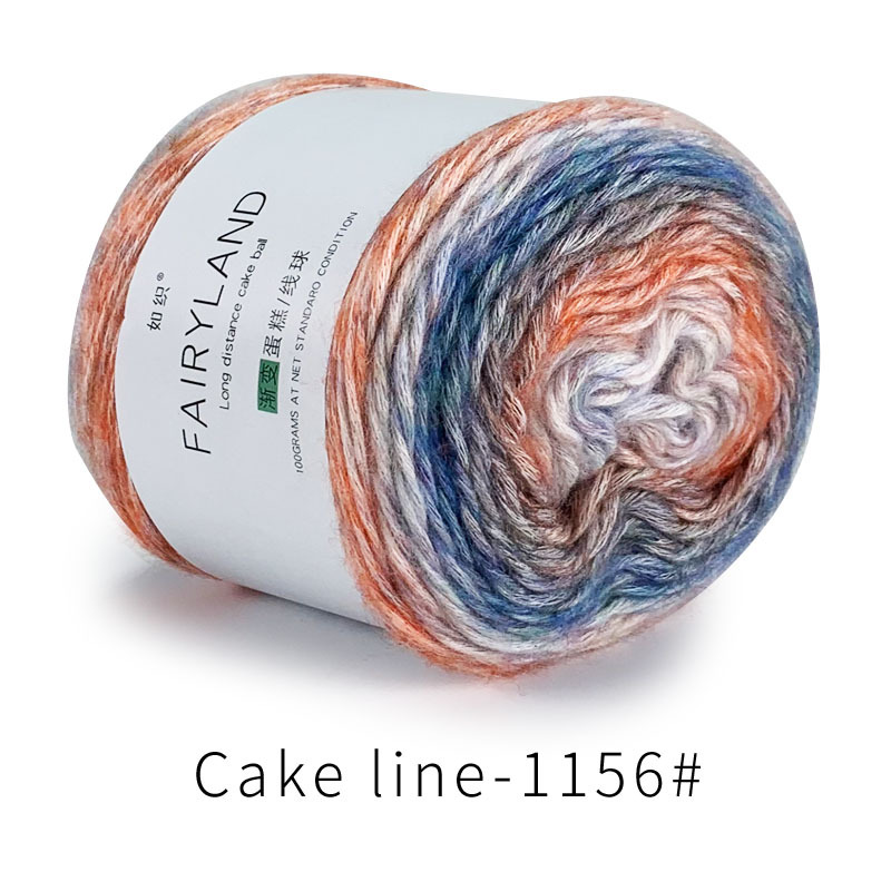Picture of Cake line gradient segment dyed milk cotton wool ball ball scarf hat diy hand woven thread ball wholesale