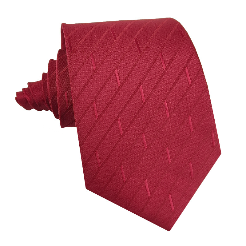 Picture of 25 New 8cm Polyester Jacquard Stripesd Tie 7cm Men's and Women's Business Formal Wear Casual High-End Red Black Blue