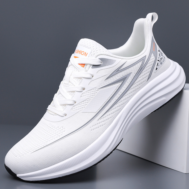 Feiwei Sports Men's Shoes 2025 Summer Lightweight Anti-Slip Running Mesh Shoes Breathable Soft Sole Shock Absorbing Youth Casual Shoes