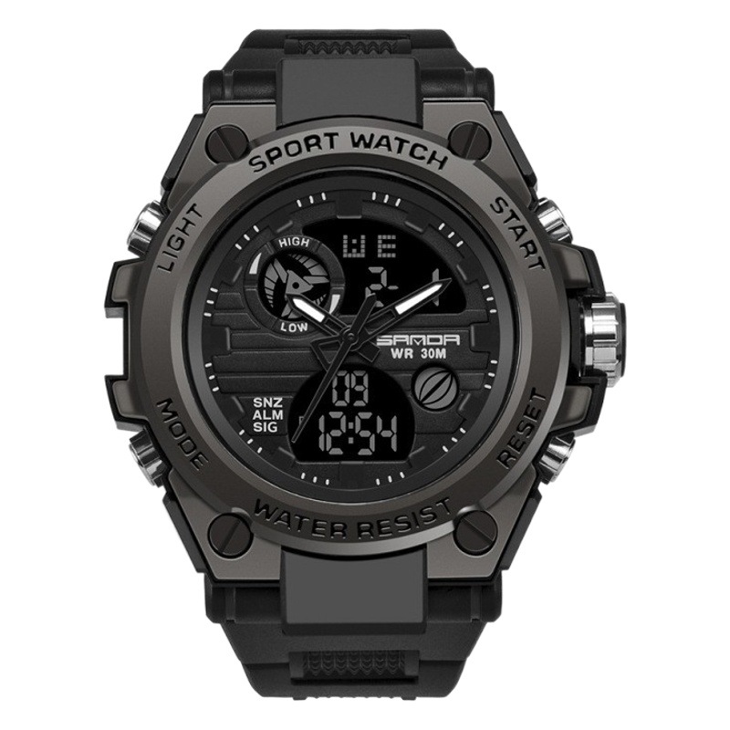 SANDA 739 SANDA Foreign Trade Explosions Large Dial Male Student Fashion Multifunctional Double Display Waterproof Electronic Watch