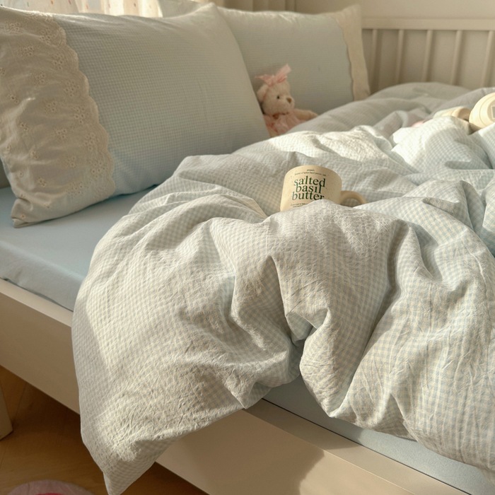 Picture of Class a French Bedding Four-Piece Set Pure Cotton Double-Layer Gauze Quilt Cover Bed Sheetss Summer Bed Bed Sheetss Dormitory Three-Piece Set 4