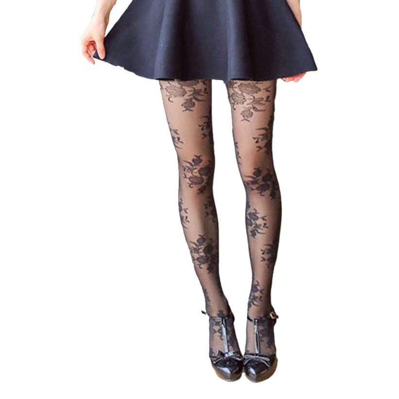 Summer Embossed Rose Flower Thin lolita Stockings Pantyhose Anti-Hook Japanese Base Stocking lolita Socks