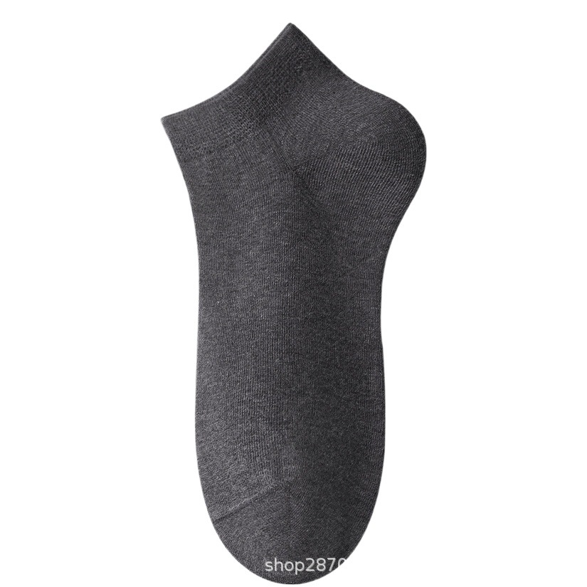 Socks Men's Summer Socks Thin Cotton Antibacterial, Deodorant, Sweat-Absorbent and Breathable Spring and Autumn Black and White Men's Boat Socks