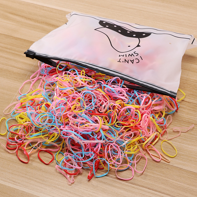 Picture of Children's Hair Rope Disposable Rubber Band Girls' Baby Strongly Pull Constantly Boxed Small Hair Rings Do Not Hit Hair Rope