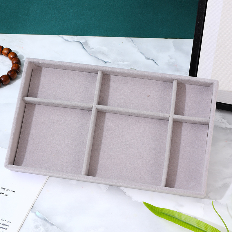 Picture of Cross-border in stock Flannel Jewelry Plate small size Beige Drawer Storage Jewelry Plate Home Display Storage Box