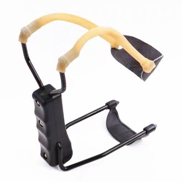 Picture of Power-Assisted Slingshot, Black Handle, Power-Assisted Wrist Slingshot, Kidsren's Traditional Toy Temple Fair Slingshot, Two-Yuan Running Jianghu Slingshot Frame