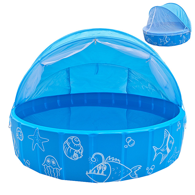 Picture of Inflatable Tanning Pool Spray Water Toy Double Lounge Chair Baby Sunshade Seat Water Slide Adult Floating Lounger