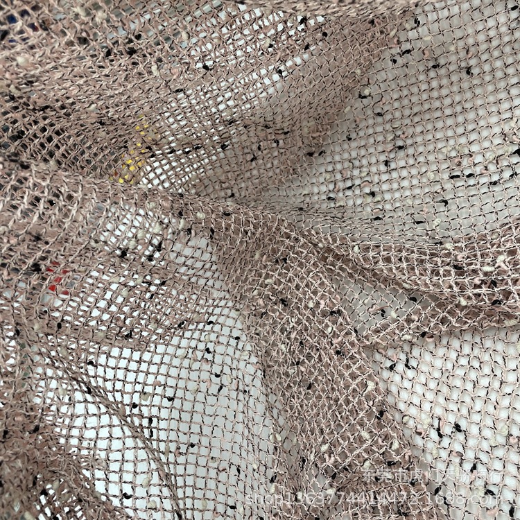 Spot supply of knitted small plaid gauze mesh fabric Yang Li gauze small plaid mesh fabric fashion headwear mesh fabric