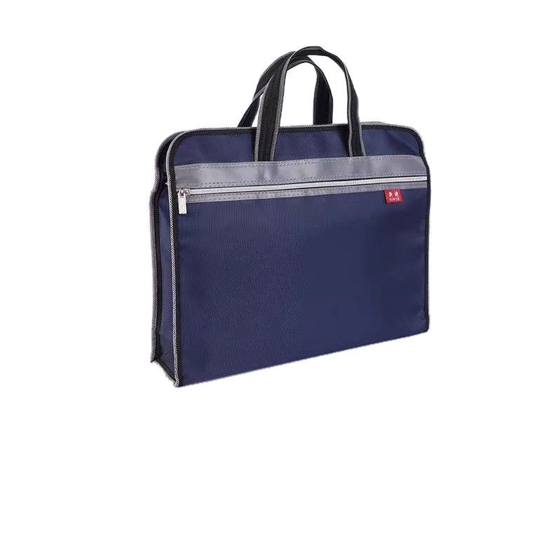 Picture of Oxford Cloth Large-Capacity Briefcase Conference Bag Document Bag Zipper Bag A4 Tutoring Bag Business Handbag Printed Logo