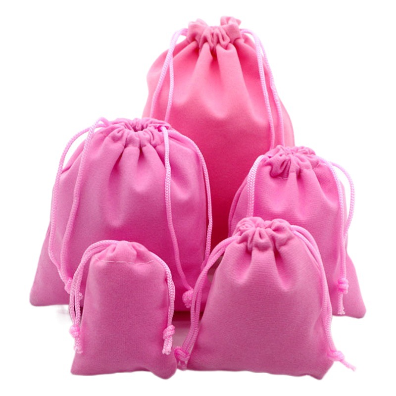 Flannel drawstring drawstring bag mobile phone headset jewelry dustproof storage bag lucky bag storage cloth bag can be used as logo