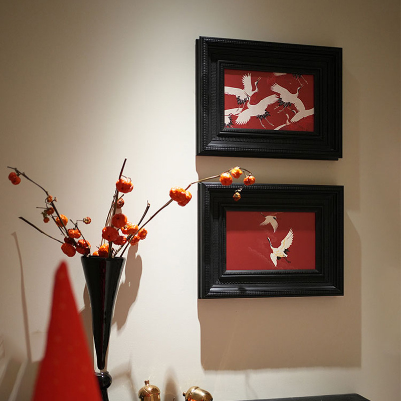 Crane fresh style light French style Chinese style living room decorative painting new Chinese style crane New Year Chinese painting restaurant mural