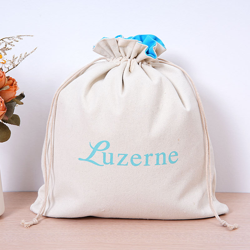 Factory Wholesale Canvas Drawstring Bag Double Drawstring Bag Hand-Painted Rice Storage Bag Cloth Bag Drawstring Bag Advertising Gift Rice Bag