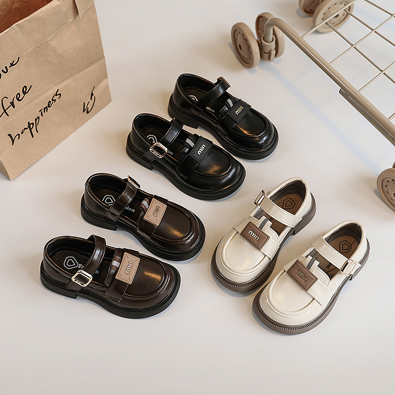 Girls' British-style leather shoes 2025 spring-and-autumn new soft-soled Princess Mary Jane children's casual platform versatile are versatile