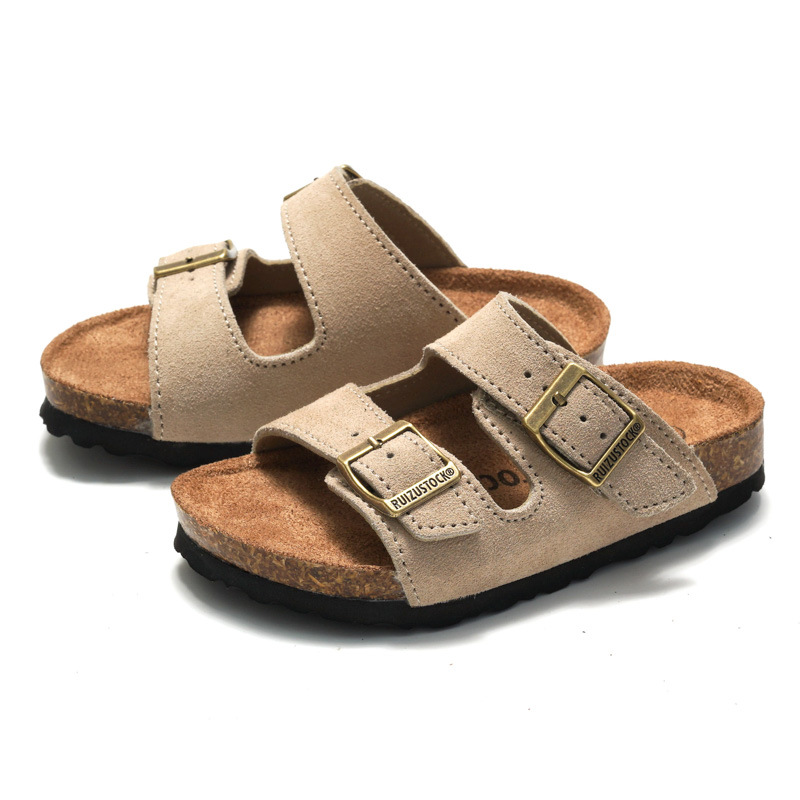 Picture of RUIZUSTOCK Spring New Arrival Children's Frosted Cork Slippers Boy's Beach Shoes Girl's Student's Sandals Breathable