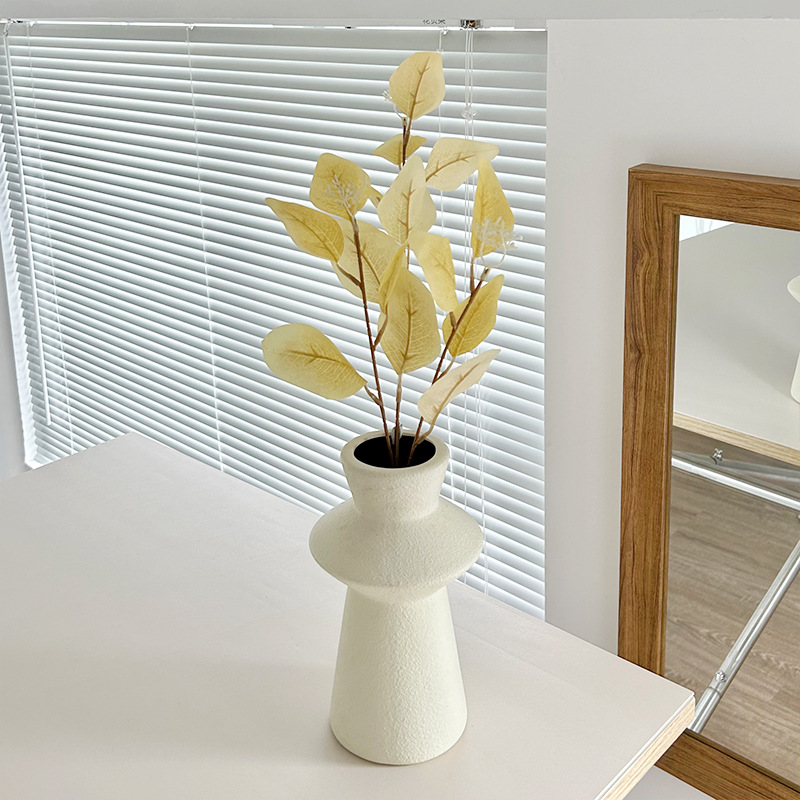 Picture of 3 fork with fruit eucalyptus leaves ins simulation green plant eucalyptus Apple leaf wedding flower arrangement leaf material home decoration ornaments