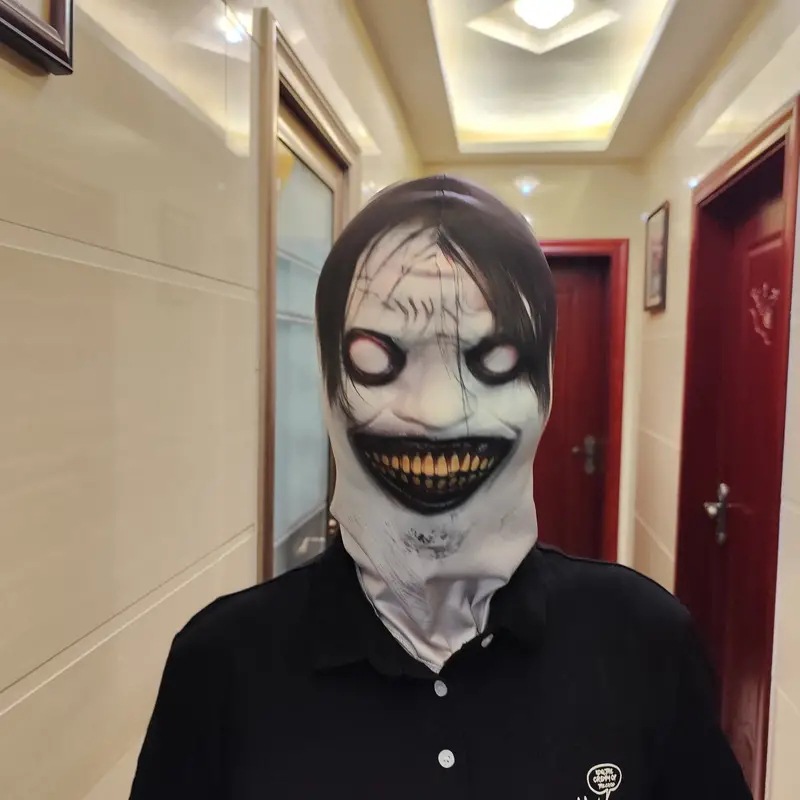 Picture of Summer Outdoor Sunscreen Mask Men's Ice Silk Motorcycle Riding Face Towel Thin Animal Full Face Neck Ear Hanging Tape