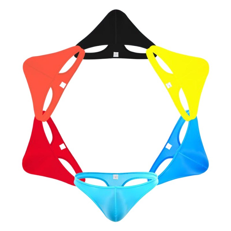 Men's thong men's T-pants men's sexy thong foreign trade wholesale factory direct ice silk underwear low waist