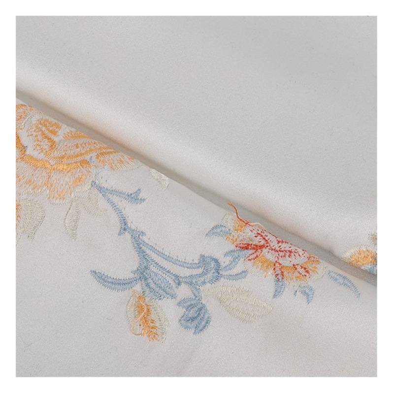 Chinese style suit silk satin chiffon butterfly peony flower embroidery fabric cheongsam National style fabric