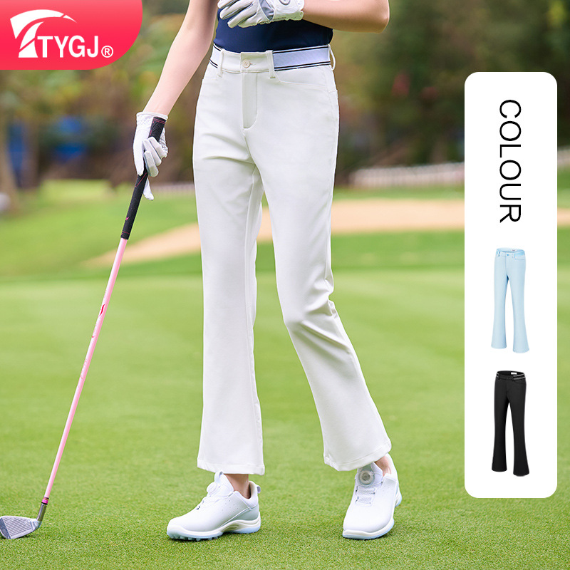 Golf Clothing Women's Long Pants Slim Fit Stretch Flared Pants Golf Women's Spring & Fall Pants