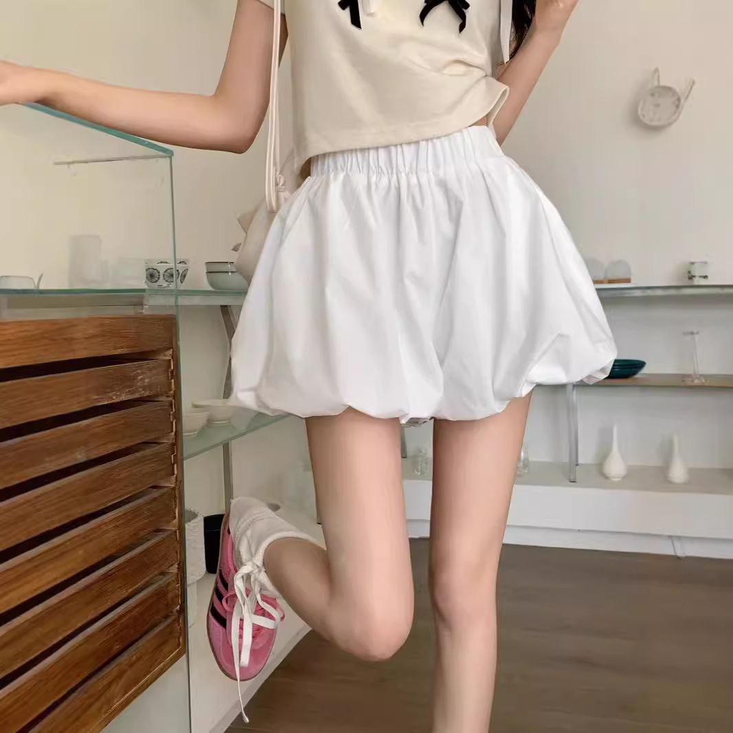Picture of High-Waisted Lantern Pants for Women, Summer Thin Skirt Pants, 2024 New Style Culottes, Five-Point Floral Shorts, Elegant and Graceful