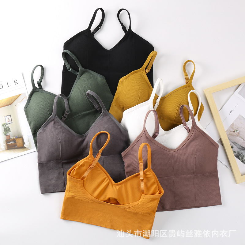 Kaka's Same Style Large U-Shaped Thread Beautiful Back Wrapped Chest Tube Top Seamless Wire-Free Bottoming Sports Vest Suspbottomer Intimates