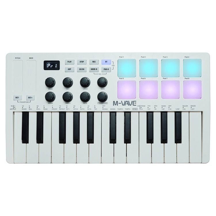 M-VAVE SMK-25 MIDI keyboard controller portable arranger keyboard RGB pad keyboard