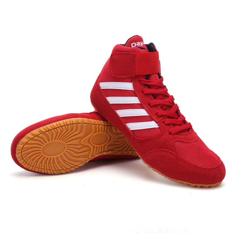 Wrestling Shoes Boxing Shoes Indoor Training Fighting Match Shoes Rubber Fitness Fighting Shoes Squat Hard Pull Shoes Lightweight